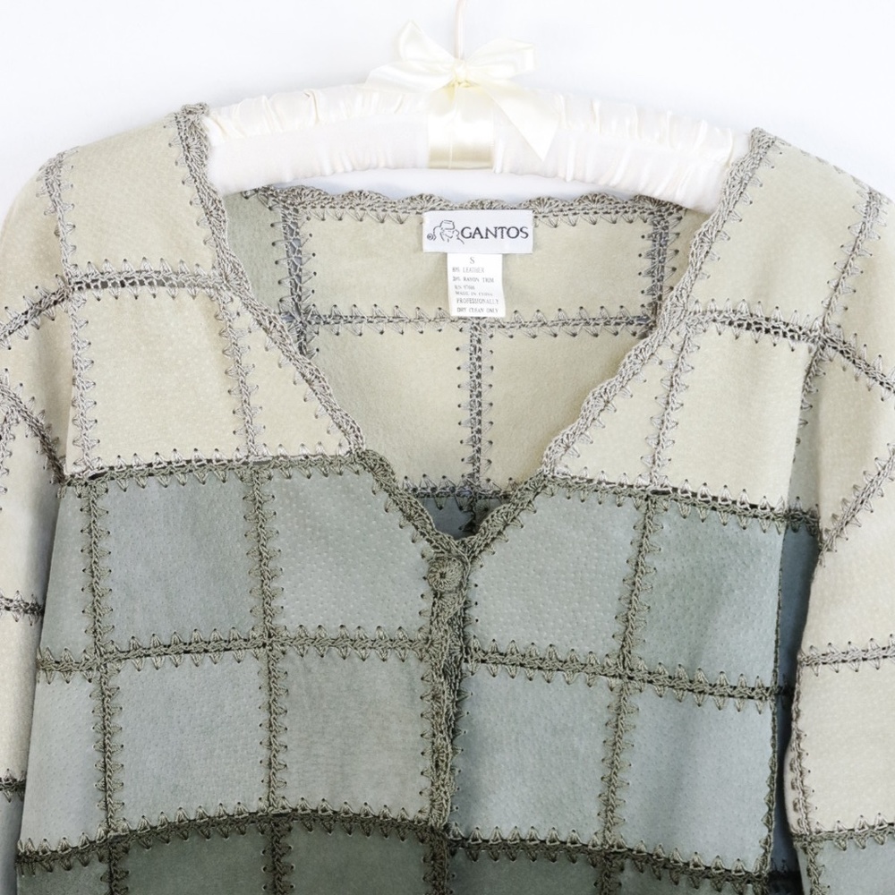 Genuine Leather Patchwork Jacket/ Womens Leather … - image 5